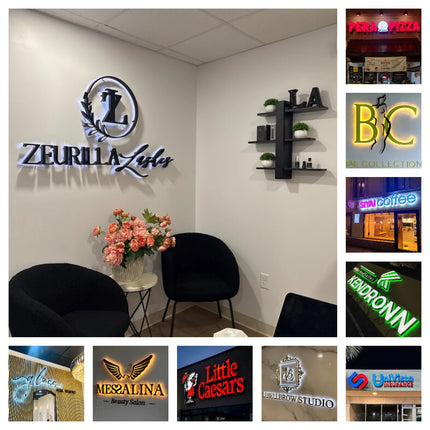 Custom Illuminated Backlit Sign Business Logo Commercial Storefront Signs 3d Metal Letters Signage Outdoor Signs Dropshipping