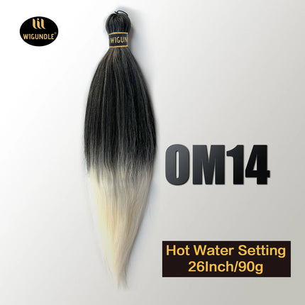Kanekalon Hair 26 Inch 90g Pre Stretched Jumbo Braiding Hair Box Twist Braids Wholesale Synthetic Hair Extensions For Women
