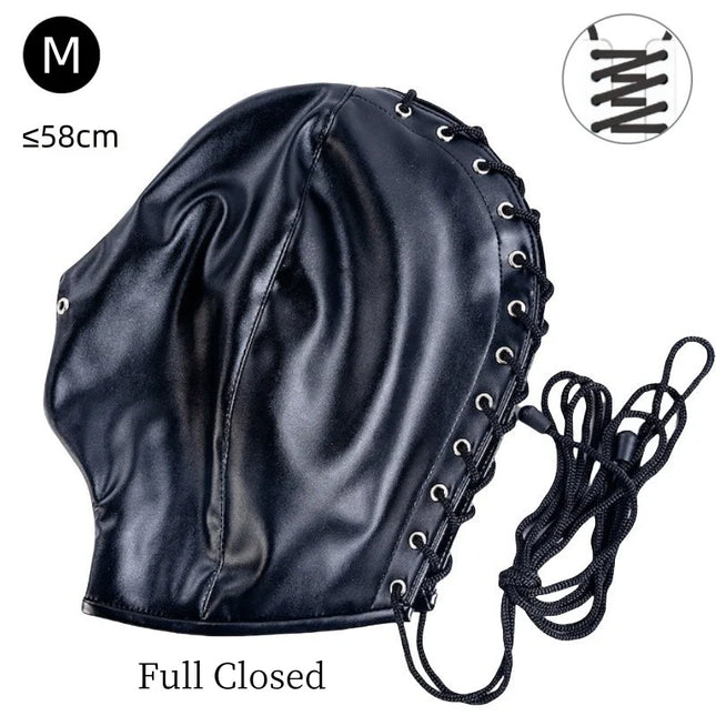Adult Bold Open Cup Jumpsuit Sex Toy Kits with Unisex Forced Restraint Hood Mask for Couple Muscle Recovery Erotic Lingerie