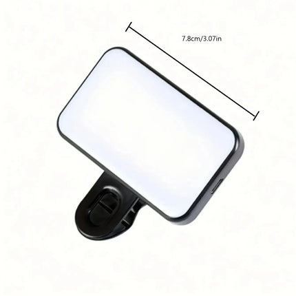 Pocket LED Selfie Light Rechargeable Adjustable Brightness For IPhone IPad Mobile Phone Laptop Clip Video Photo Photography Lamp