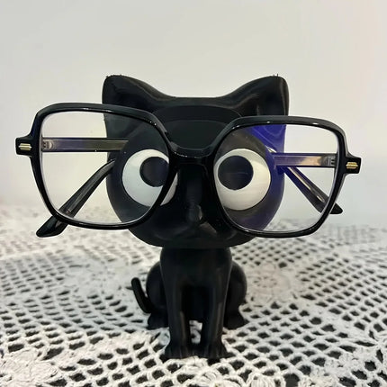 3D Printed Cat Design Glasses Holder Cute Desktop Eyeglass Stand Storage Organizer Home Office Decor Holiday Gift