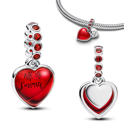 2026 New Original 925 Sterling Silver Key Butterfly Heart-shaped Bead Pendant fit Women's DIY Bracelets Necklaces Jewelry Gifts