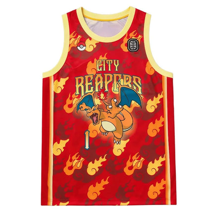 Pokemon Pikachu Anime 3D Print Basketball Jersey Sleeveless Tank Top Casual Sportswear Streetwear for Pokemon Men Women Fans
