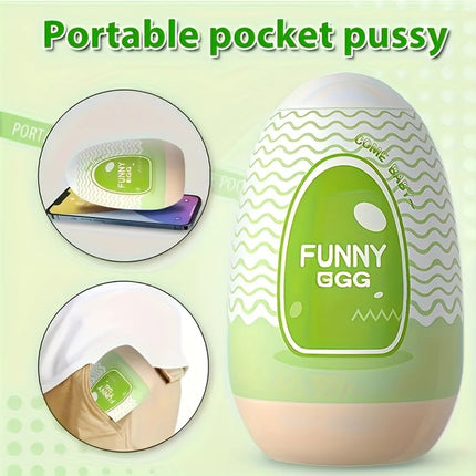 Portable Soft Silicone Personal Massager Egg-Shaped Ergonomic Design Pocket-Sized Male Massage Tool for Comfortable Relaxation