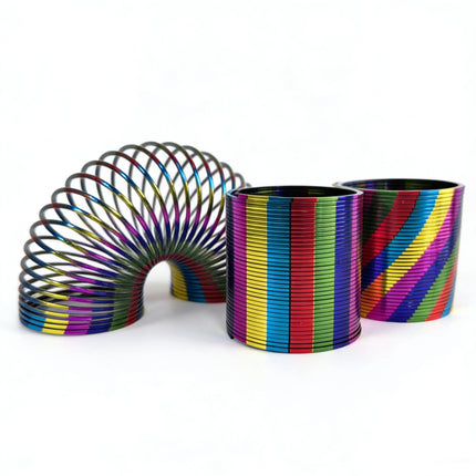 1/3/6pcs Cool Gradient Gold Foil Magic Rainbow Spring Toy for Kids & Adults, Educational Fidget Gift