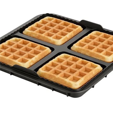 [HOT!A24R】 For Air Fryer Compatible Non-Stick Square Waffle Molds- Baking Tray For Belgian Waffles, Pancakes& Egg Patties,Fits 4
