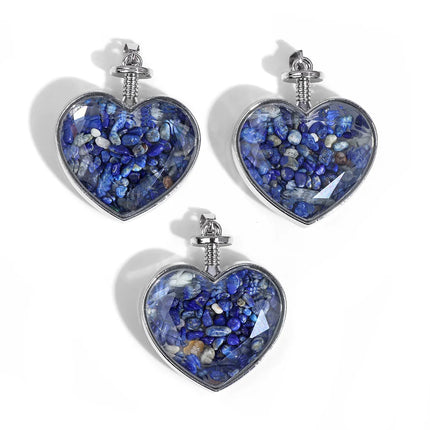 Blue Lapis Lazuli Pendant Gems Cross Hand Oval Shape Natural Stone Lapis Lazuli Charms for Jewelry Making Necklace DIY Bracelet
