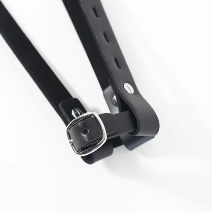 Adjustable Leather Chastity Panty Harness BDSM Bondage Restraint Gear Adult Sex Toy for Women Men Fetish Role Play Accessory