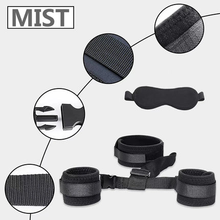 Couple BDSM Handcuff Sex Toy Adult SM Slave Game Eye Blinder Hand Restraint Bondage Set Adjustable Female Handcuffs Eye Patch