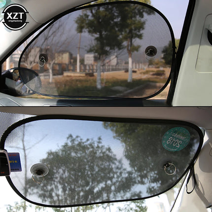 2pcs Black Mesh Car Sunshade Anti-ultraviolet Car Curtain Nylon Mesh Side Window Mesh Car Super Suction Cup