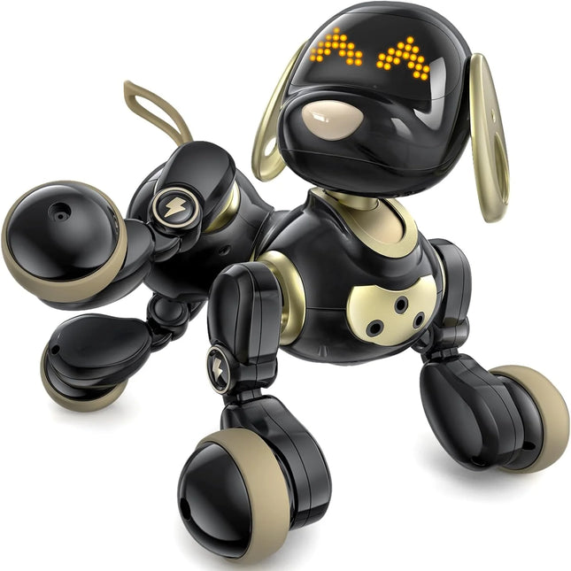 Smart AI Robot Dog Toy Intelligent Interactive Puppy More Than 30 Kinds of LED Expressions Remote Gesture Control Electronic Pet