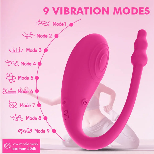 APP Remote Control with 9-mode Wearable Underwear Egg Vibrator for Female Male Stimulator, Adult Sex Toy Couple Sex Toy Games