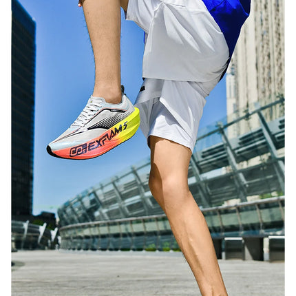 New Cushioning Running Shoes For Men Suitable Heavy Runners Lace Up Sports Women Non-slip Outdoor Athletic Male Sneakers