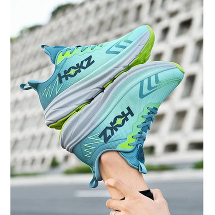 Carbon Plate Air Cushion Running Shoes for Men Soft Chunky Sneakers Women Daily Commuting Shoes Outdoor Casual Walking Shoes