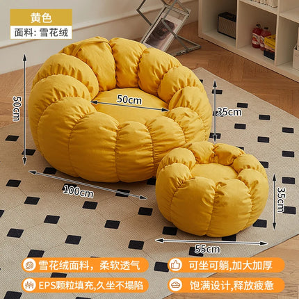 Lazy Sofa Sofa Chair balcony Leisure sleep Sofa living room sofas Modern easy chair small Sofa with Stool Bedroom Furniture