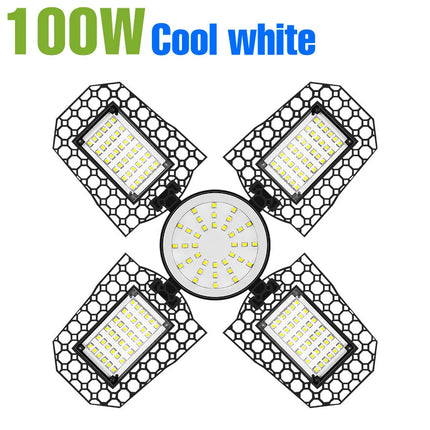 200W LED Garage Light Bulb E27/E26 Lamp 100W 150W Deformable Folding For Home Warehouse Workshop Basement AC85V-265V 3000K/6000K