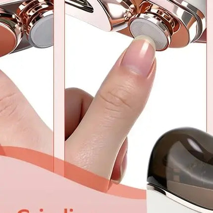 Automatic Electric Nail Clipper 2 in 1 Auto Fingernail Cutter & Polishing Grinder for Baby Senior Adults 2-Speed Nail Trimmer