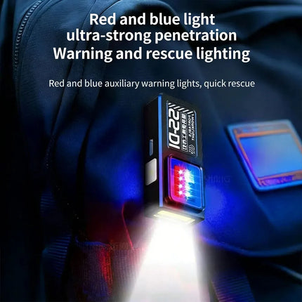 Mini COB LED Flashlight USB Rechargeable Powerful Working Light with Clip Magnet Waterproof EDC Camping Walking Pocket Torch