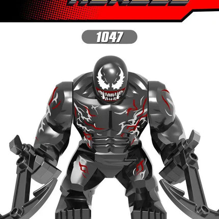 Building blocks, Marvel superheroes, assembled dolls, Spider Man, Iron Man, Venom, Shark, Deadpool, DIY gifts, children's toys
