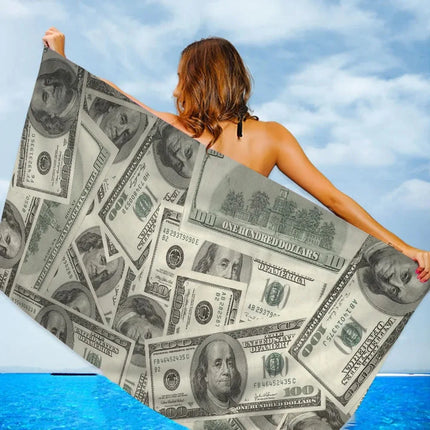 Creative USA Dollar Towel Microfiber Beach Towel Absorbent Quick dry Soft Yoga Swimming Resort Mountain Climbing Towel