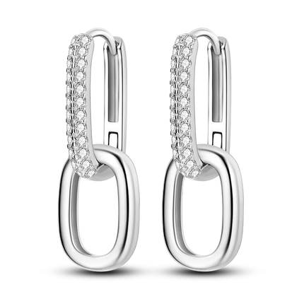 Orstarry 925 Sterling Silver Crystal Circular Eardrops Drop Earrings Women Earrings Charm Fashion Versatile Party Jewelry Gifts