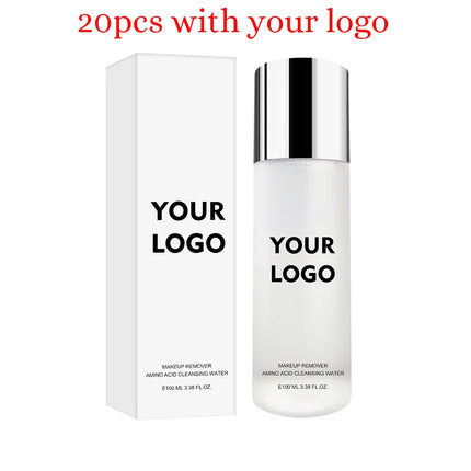 Private Label Makeup Remover Custom Logo 100ML Pure Plant Eye Lip Facial Amino Acid Cleansing Makeup Smooth Skins Texture Moist