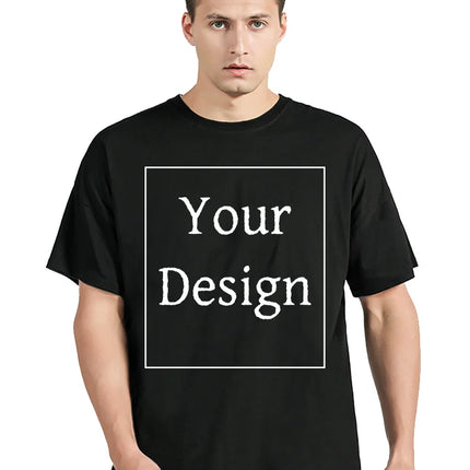 Custom T Shirt Make Your Design Logo Text Front And Back T-shirt Men Print Cotton Tshirt Personalized Gift Customized Tees Tops