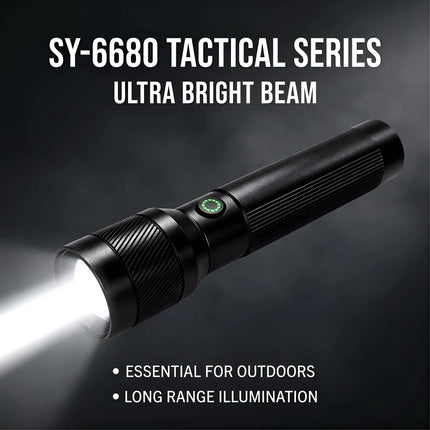 1200LM EDC Handheld Flashlight,USB-C Rechargeable Tactical Zoomable Torch,1000m Long Range,4 Modes for Outdoor Camping Emergency