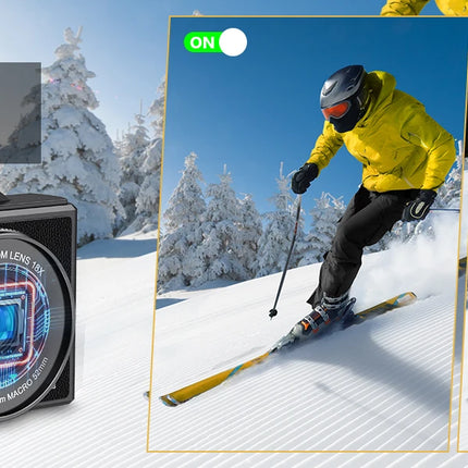 4K Digital Camera for Photography 64MP WiFi Video Camera for YouTube 18X Digital Zoom Auto-focus Vlog Cameras with Flip Screen