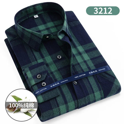 11XL Fits 160 KG Men's Flannel Shirts Long Sleeve Big and Tall 100 Cotton Men's Plaid Flannel Shirts Long Sleeve with Pockets