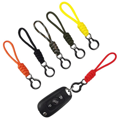 Outdoor Paracord Keychain with Trigger Snap Hook Hand-Woven Survival Camping Hiking Accessories for Car Keys Backpack EDC Gear
