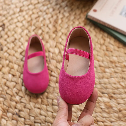 New Girl Dresses Casual Shoes Simple Fashion Children Leather Shoes Solid Color Spring Autumn Kids Princess Ballet Flat Shoes