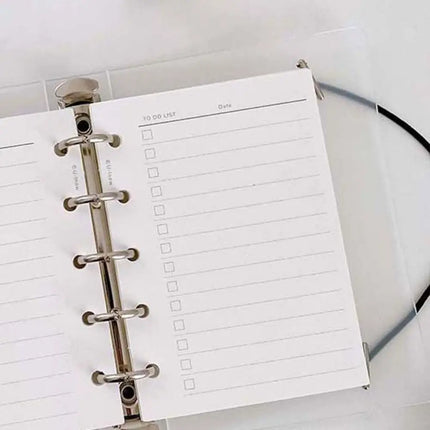 50Sheets M5 A8 Loose-Leaf Notebook Refill Paper 5-hole Line Grid Inner Refill Binder Paper Pages Daily Monthly Weekly Agenda
