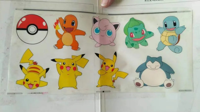 1Pc Kawaii Anime Pokemon Stickers Decals Fridge Phone Case Laptop Suitcase Decoration Cute Cartoon Sticker for Kids Toys Gifts