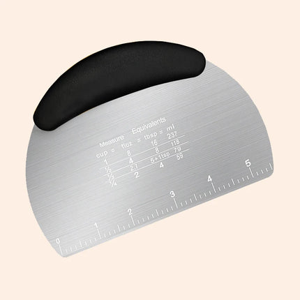 1PC Stainless Steel Cutting Blade Baking Flour Cutting Tape, Graduated Cutting Strip, Rolling Sugar Scraper Baking Tool.