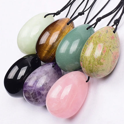 Wholesale Multiple Materials Jade Yoni Egg Women Kegel Exerciser Vaginal Muscles Tightening Ball Crystal Rose Quartz Eggs
