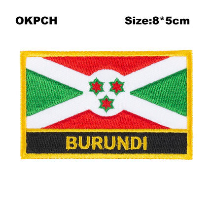 Dominican Rep. Flag Embroidery Patches Iron on Saw on Transfer patches Sewing Applications for Clothes in Home&Garden