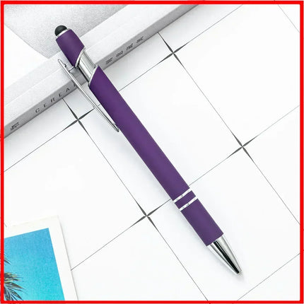 200 Pcs Light - Metal Capacitive Universal Touch Screen Stylus Ballpoint Pen Writing Stationery Office Gifts Free custom Logo