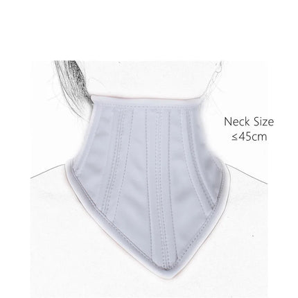 Adult Games Sex Toys of Sexy Wetlook Leather Neck Restraint Collars with Unisex Lockable Half Face Mask for Fetish BDSM Bondage