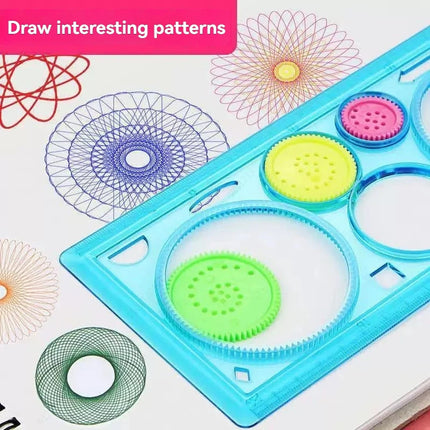 1/4/8PCS Children Painting Template Creative Gears Geometry Spirograph Drawing Stencils Set Art Crafts Kids Educational Toy TMZ
