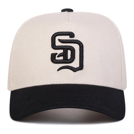 Unisex SD Letter Embroidery Baseball Caps Adjustable Casual Hats Spring and Autumn Outdoor Sunscreen Hat