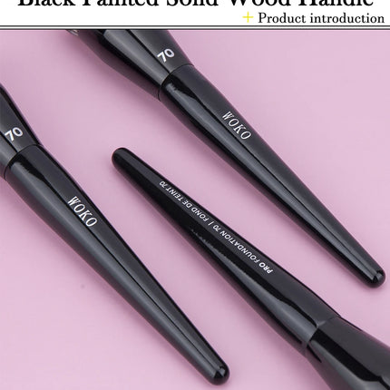 Flat Top Foundation Makeup Brushes Flat Angled Synthetic Hair Face Contour Foundation Liquid Cream Bronzer Buffing Makeup Tool