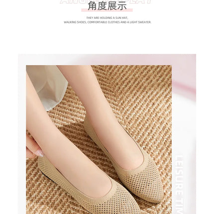 2025 Spring Breathable Mesh Flats Shoes for Women Comfortable Slip on Casual Shoes Woman Lightweight Soft Bottom Loafers