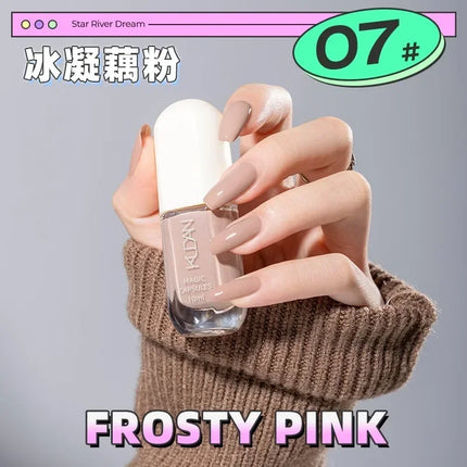 Water-based Nail Polish Tearable Baking Free Solid Color Nail Polish Gel Professional Semi-Permanent Varnish Nail Salon Polish