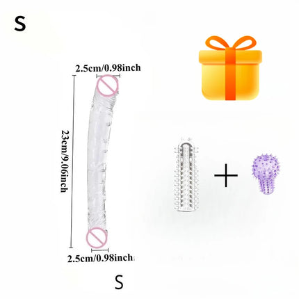 Adult Sex Toy Anal Toy Dual-head Ultra-long and Extra-large Simulated Dual-head Fake Penis, Simulated Penis, Lesbian Dildo 18+