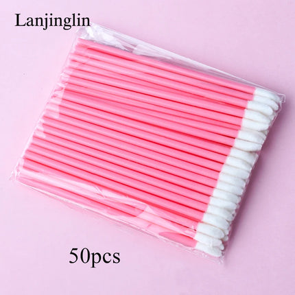 Lanjinglin 5/50 Pcs Lip Brush Reusable Makeup Brushes Lipstick Applicator Wands Eyelashes Extension Tool Beauty Accessories