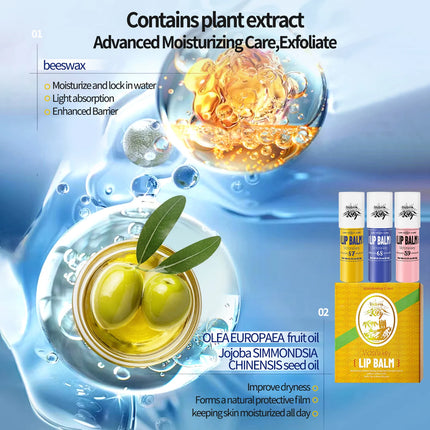 Moisturizing Lip Balm with Plant Extracts - Nourish & Exfoliate Lips Anytime, Anywhere