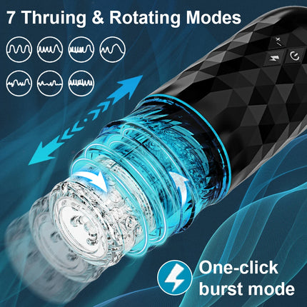 Thrusting Rotating Mastubator Automatic Male Masturbator Cup Pocket Pussy Blowjob Electric Male Piston for Penis Men Sex Toys