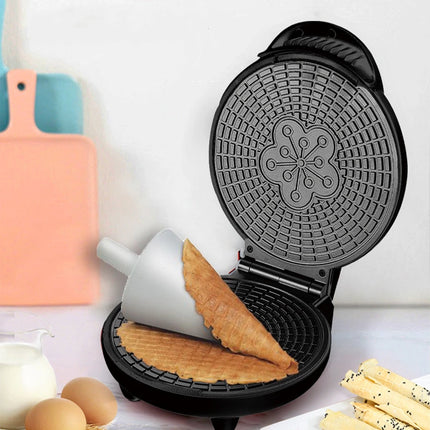 Electric Crispy Egg Roll Maker Household Breakfast Egg Roll Machine Waffle Baking Pan Ice Cream Cone Iron Baking Iron 220V