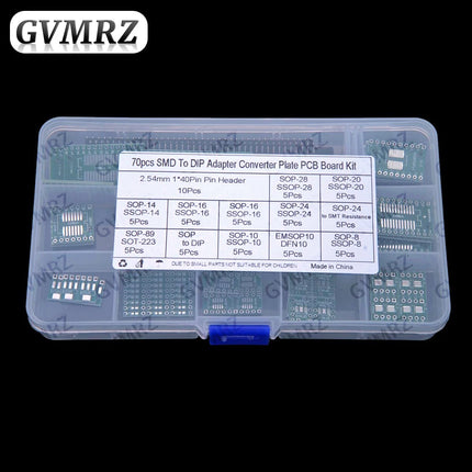 70PCS SMD to DIP Adapter Converter Plate PCB Board kit SOP14 SOP16 SOP24 SOP28 SOP10 SOP8 SOP28 SOP20 SOP SOP8 SOP28 SOP20